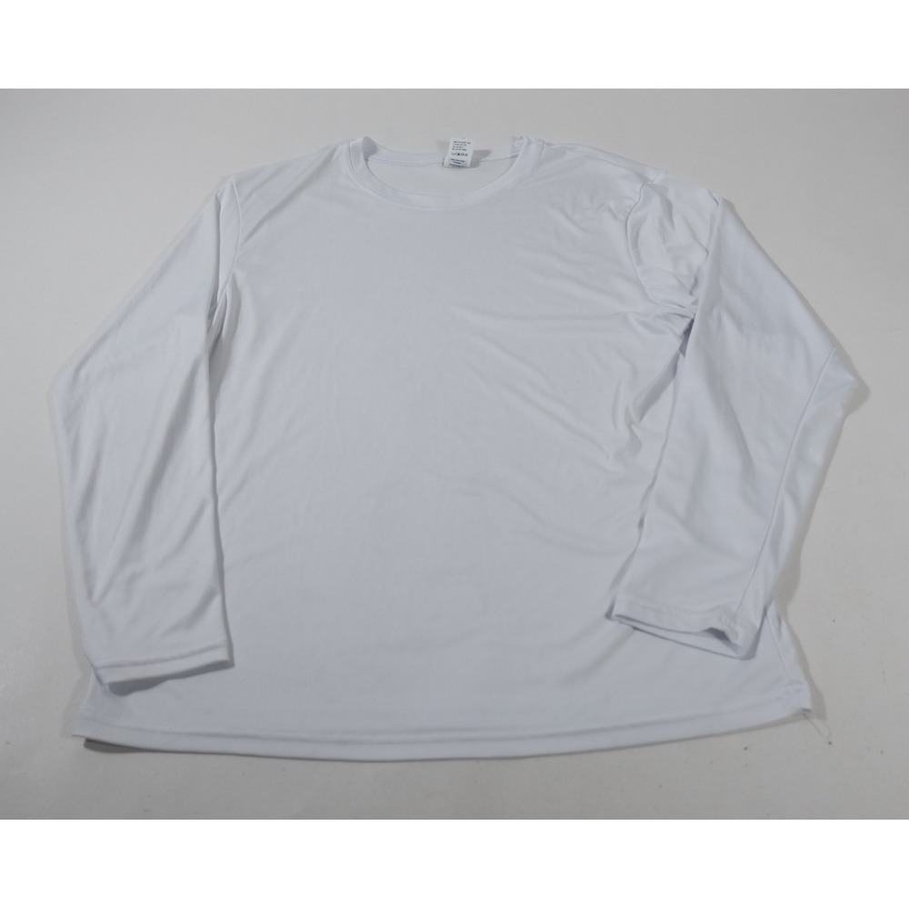 MIA Performance Shirt Mens Large White Long Sleeve UPF‎ 50+ Sun Protection Shirt